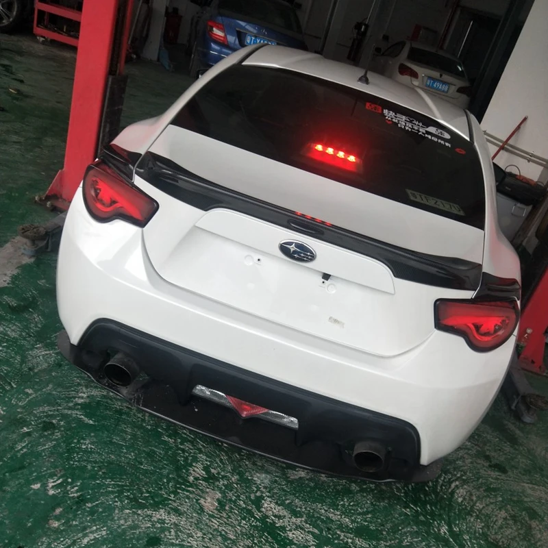 Для Toyota GT86 Subaru BRZ спойлер 2012 2013 автомобиля G Стиль черные туфли высокого качества из углеродного волокна заднее крыло спойлера