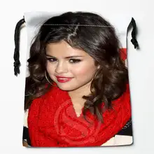 J&w107 New selena gomez &w Custom Printed receive Bag Compression Type drawstring bags size 18X22cm W725&107gDW