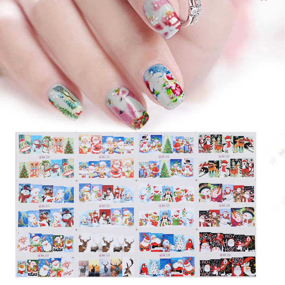 

DIY Colorful Mixed Design Animal Flower Dream Catcher Nail Art Stickers Water Transfer Sticker Autumn Manicure Decors UV Gel