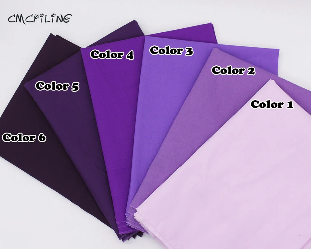 Pure Purple Cotton Fabric Diy Cloth Sewing Tilda Patchwork Tissue Home Textile Woven Telas Fat Quarter Tecido