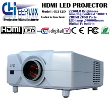 smart tv projector for home multimedia with remote&speaker&large screen&low noise