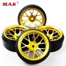 6mm 12mm hex car parts offset RC drift tires tyre wheel rims 4pcs/set DHG+PP0370 fit for HPI HSP 1:10 drift racing car truck