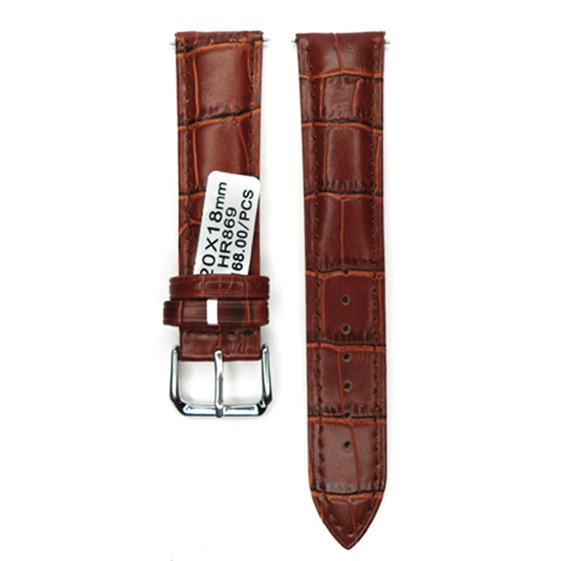 

12mm 14mm 16mm 18mm 19mm 20mm 21mm 22mm 24mm Watch Strap Bamboo Light Brown Watch Band Split Second Genuine Leather Belt Hour