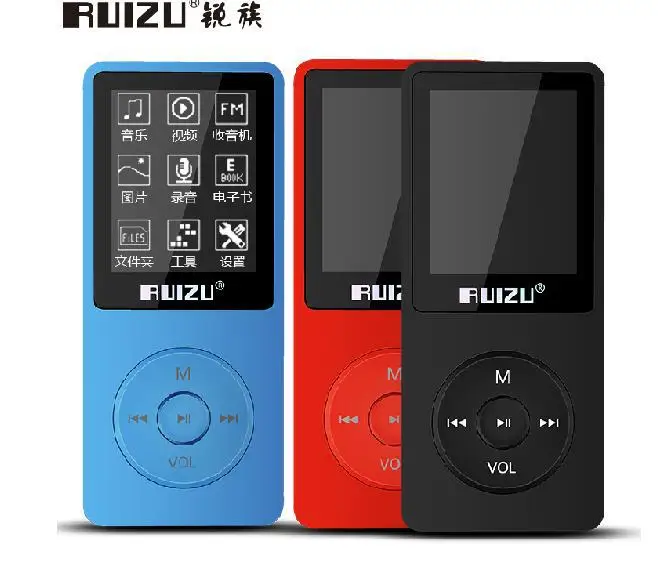 Оригинальный MP3 плеер RUIZU X02 с 1 8 дюймовым экраном может играть 100 часов 24 ГБ FM