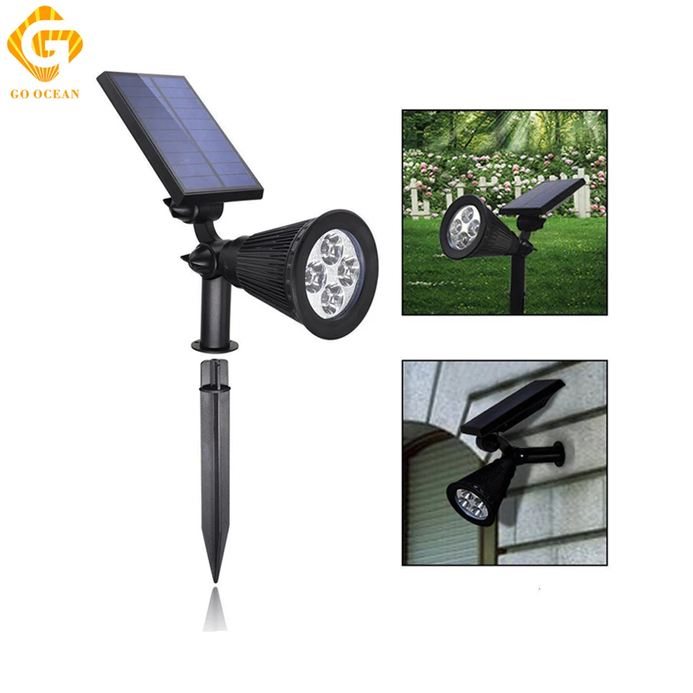 

Solar Lamps Solar Light Bulb 5V 2W IP44 Sensor Spot Fence Panel Pole LED Flood Light Outdoor Home Garden Decoration Lighting