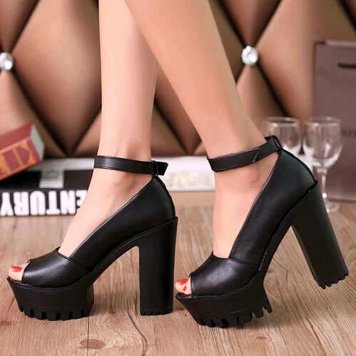 

ASDS 2016 New Style Women's Summer Shoes Gauze Open Toe Sandals Platform Shoes Female Thick Heel Platform High Heels Sandals