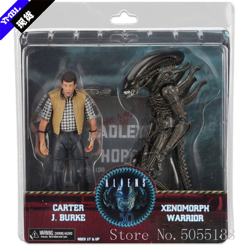 

7 Inch NECA Alien Hadleys Hope Carter J.Burke & Xenomorph Warrior PVC Action Figure Model Collection Toy Gift With Original Box