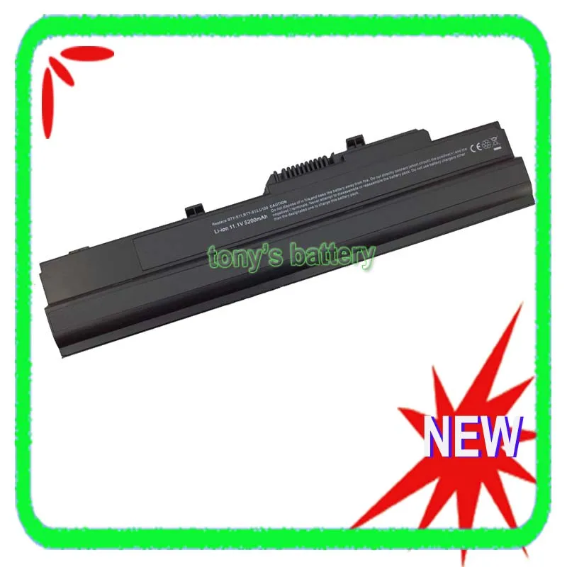 Mah Bateria Bty-s11 Bty-s12 para Msi Wind U100 U90 U110 U120 U123 U115 U135 U130 U150 lg X110 Black 5200