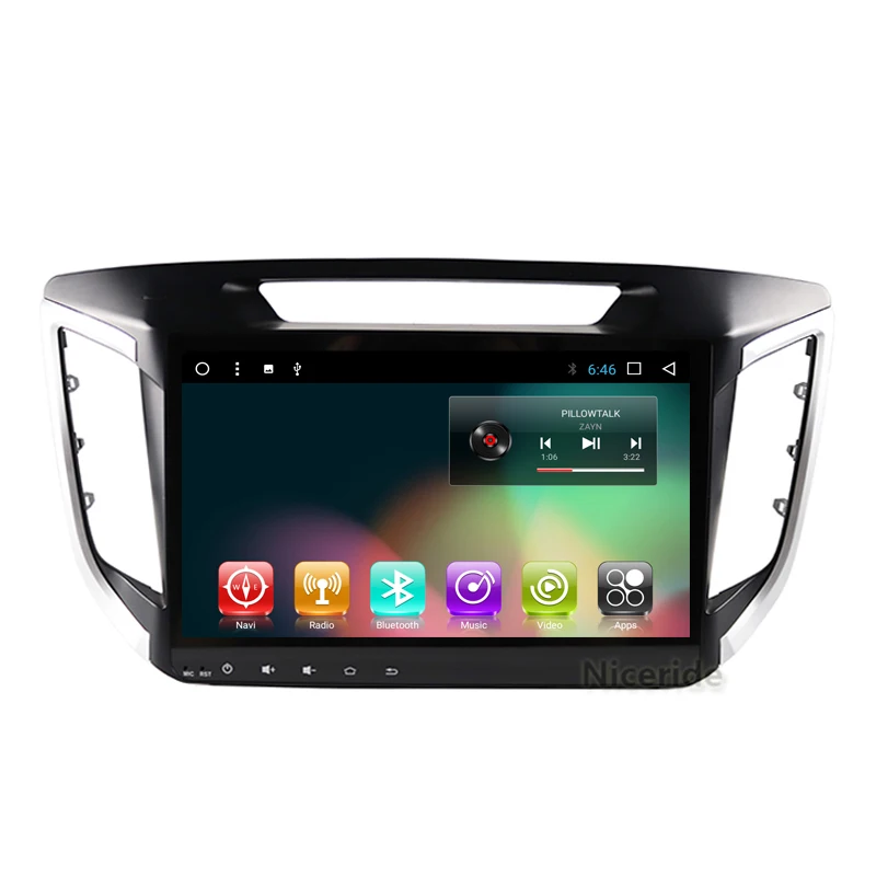 10 1 дюймов android 7 2 din автомобильный dvd gps плеер для HYUNDAI IX25 CRETA навигация raido видео