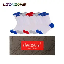 LIONZONE 5 пар/лот Tmall дизайнерский бренд Зима утолщаются двигаться для мужчин t Meias контракт Bamboo волокно Pesca носки