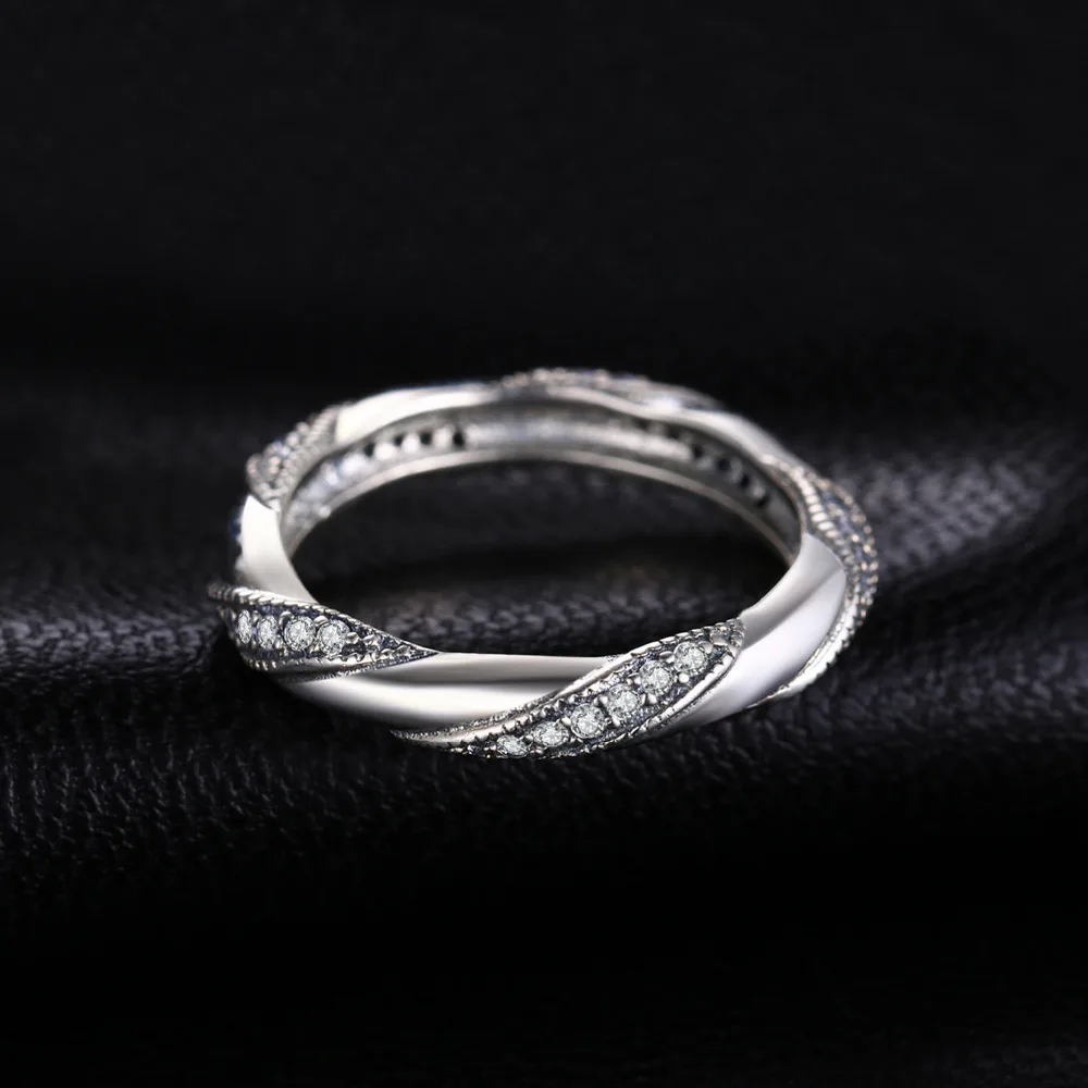 JewelryPalace 925 Sterling Silver Eternity Love Statement Stocking Ring Gifts For Women Anniversary Fashion Jewelry New Arrival