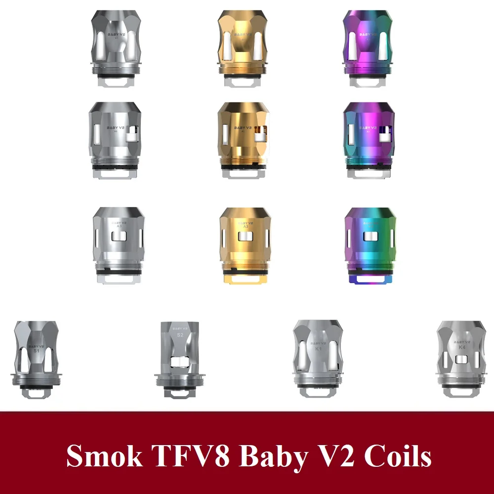 Gai Оригинал Smok катушки TFV8 маленьких V2 распылитель Core A1 A2 A3 S1 S2 K1 K4 замена для Mag