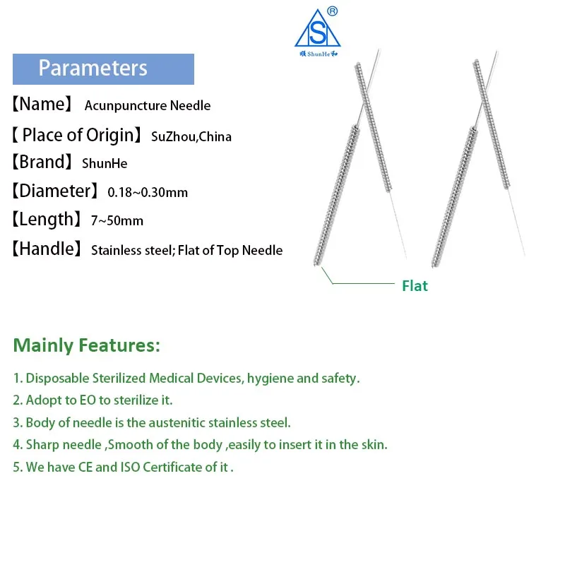 Shunhe 100 игла Стерильная Acupunture Asepsis для кожи Детокс иглы для иглоукалывания одноразовые стерильные Acupuntura Asepsis массаж иглоукалывание акупунктура