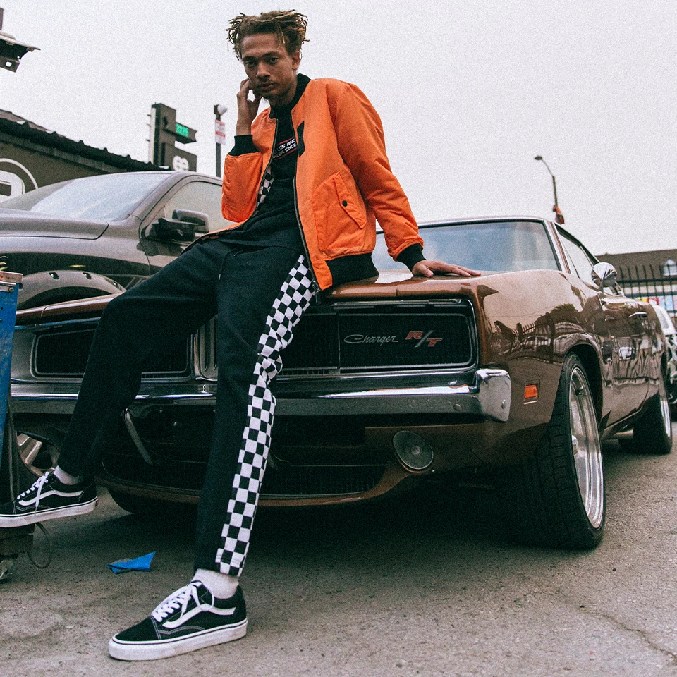 Colorblock Plaid Track Pants Men and Women Hip Hop Double Side Striped Plaid Sweatpants Streetwear Mens Fashion Casual Pants