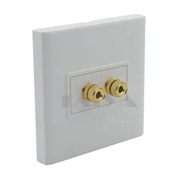 

1 Gang EU Style 1.0 Speaker 2 Ports Banana Plug Binding Post Wall Plate