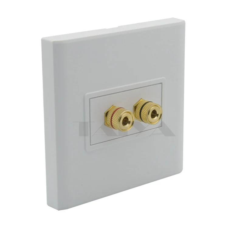 

1 Gang EU Style 1.0 Speaker 2 Ports Banana Plug Binding Post Wall Plate