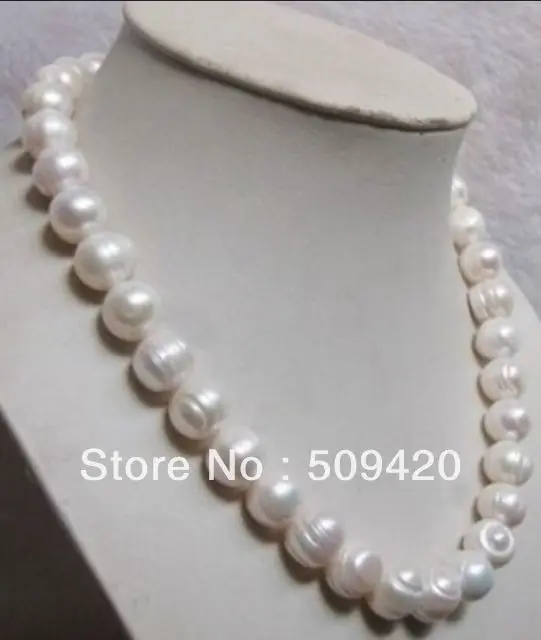 

Free ShippingBeautiful 9-10MM white akoya BAROQUE Pearl necklace 18
