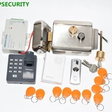 LPSECURITY 12VDC отпечаток пальца RFID Контроль доступа Электрический дверной замок ворота комплект с 10 идентификационными метками для дома Заводские ворота двери
