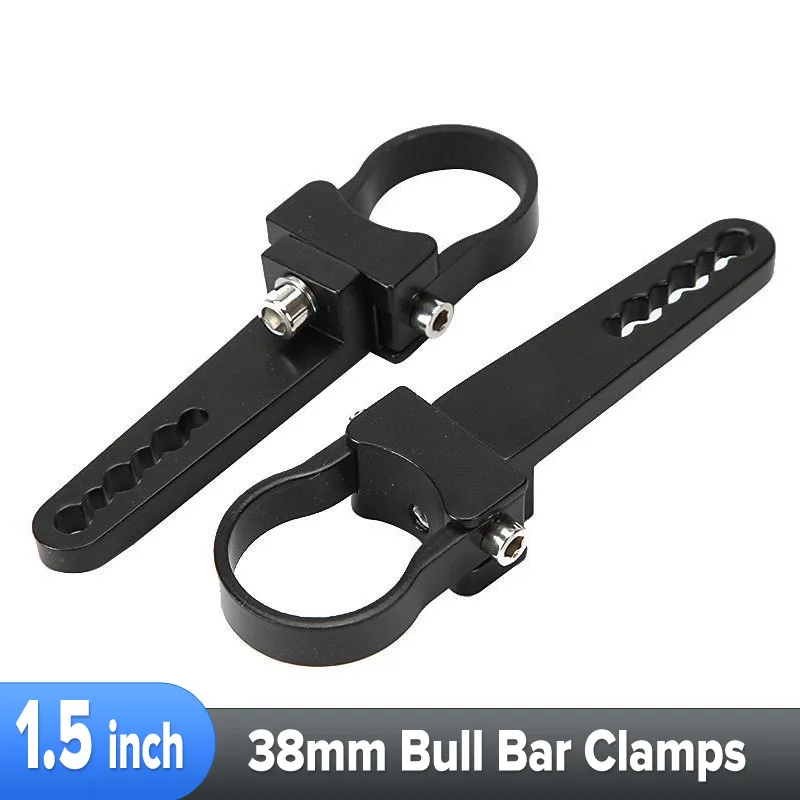 1.5" 38mm Black Bull Bar Clamp Bracket for LED Light Bar Spot Fog Light