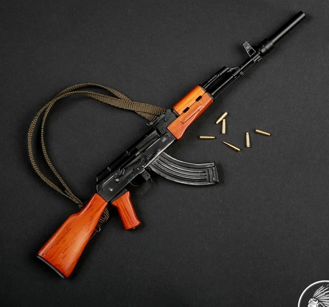 KNL хобби экшн-Фигурки игрушки 1/6 AKM винтовка металлическая цельная деревянная