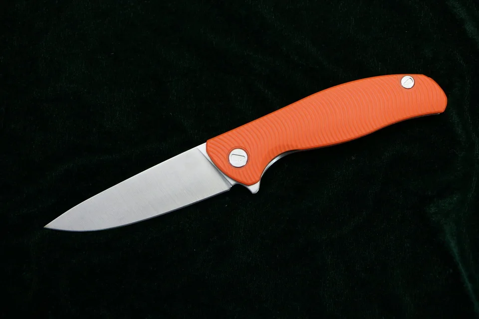LOVOCOO F3 подшипник складной нож D2 стальное лезвие нейлон стекловолокно ручка Открытый Охота Кемпинг выживания Ножи карманные EDC инструменты - Цвет: Orange