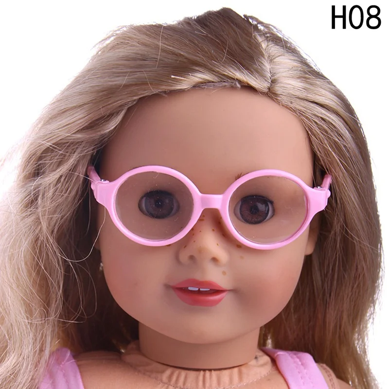 Новые очки подходят 18 дюймов американская кукла круглая кукла в очках аксессуары - Цвет: 8
