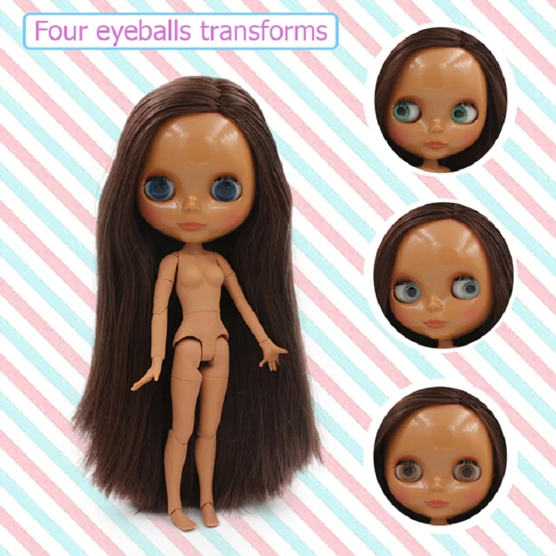 Кукла Обнаженная, похожая на куклу Blyth BJD, индивидуальные куклы могут изменить макияж и платье, сделай сам 12 дюймов шарнирные куклы для девочки 4