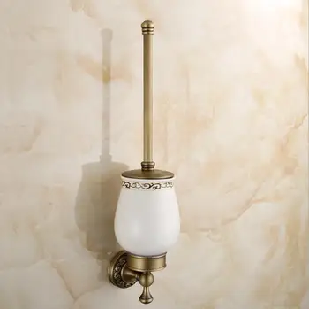 

Antique Solid Brass Toilet Brush Holder,Carved European Bathroom Accessories Wall Mounted Bathroom Toilet Brush