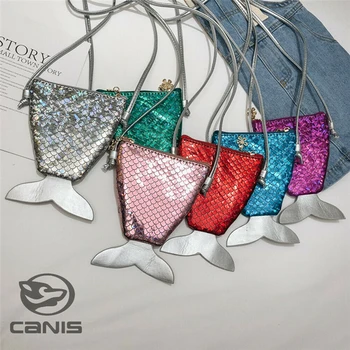 

Girls Kids Shoulder Bags Mermaid Mini Crossbody Coin Purse Wallet Card Holder