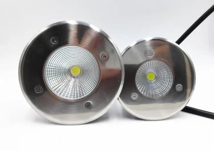 Conduziu a Luz Lâmpada de Ponto Água ao ar Livre sob a Luz do Jardim à Terra Ip68 à Prova Subterrânea - Dc12v D120 * H100mm 15w Cob Dip68 Ac85-265v 5 Luzes e Iluminação