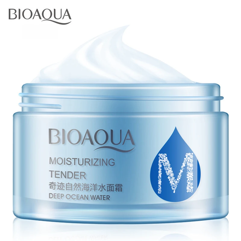 BIOAQUA Face Cream Natural Deep Ocean Water Moisture Replenishment Oil Control Shrink Pores Brighten Complexion