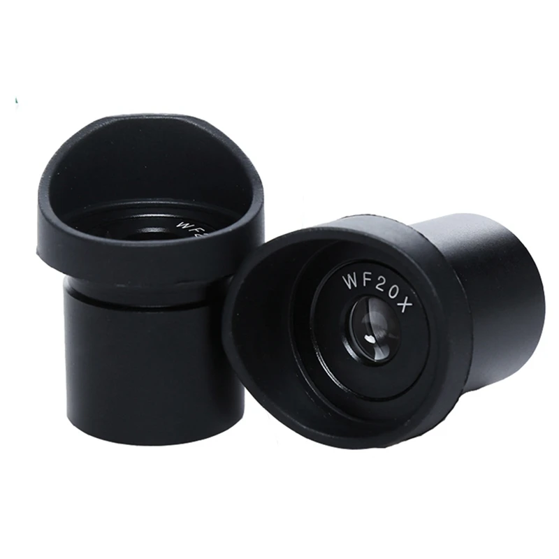 

2PCS Wide Field WF20x/10 Eyepiece Optical Lens with Mounting Size 30 mm Field of View 10 mm with Rubber Eye Cups