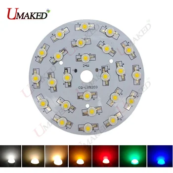 

(10PCS) 24W 108mm LED PCB with high power chips installed Aluminum plate board with chips for bulb light, tracking light.