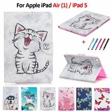 Чехол для Funda iPad Air модель A1474 A1475 A1476 милый кот Единорог щенок бабочка чехол для планшета для iPad Air 1/iPad 5 Чехол Coque
