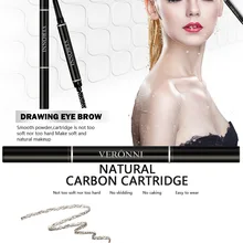 Карандаш с щеткой для бровей, автоматическая двойная головка для бровей, 5 стильных инструментов для бровей, Водостойкий карандаш для бровей, макияж