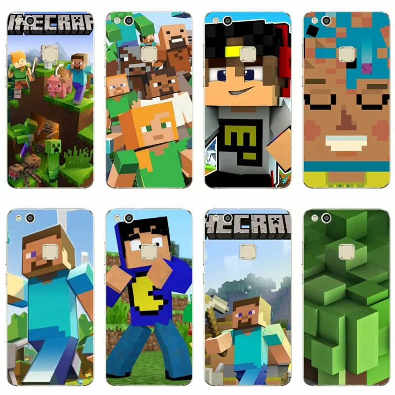 

Creeper minecraft Cover Soft Silicone TPU Phone Case For Huawei P9 P10 P20 Lite Mate 9 10 Honor 9 V9 Mate 10 Por P9 P20 Plus