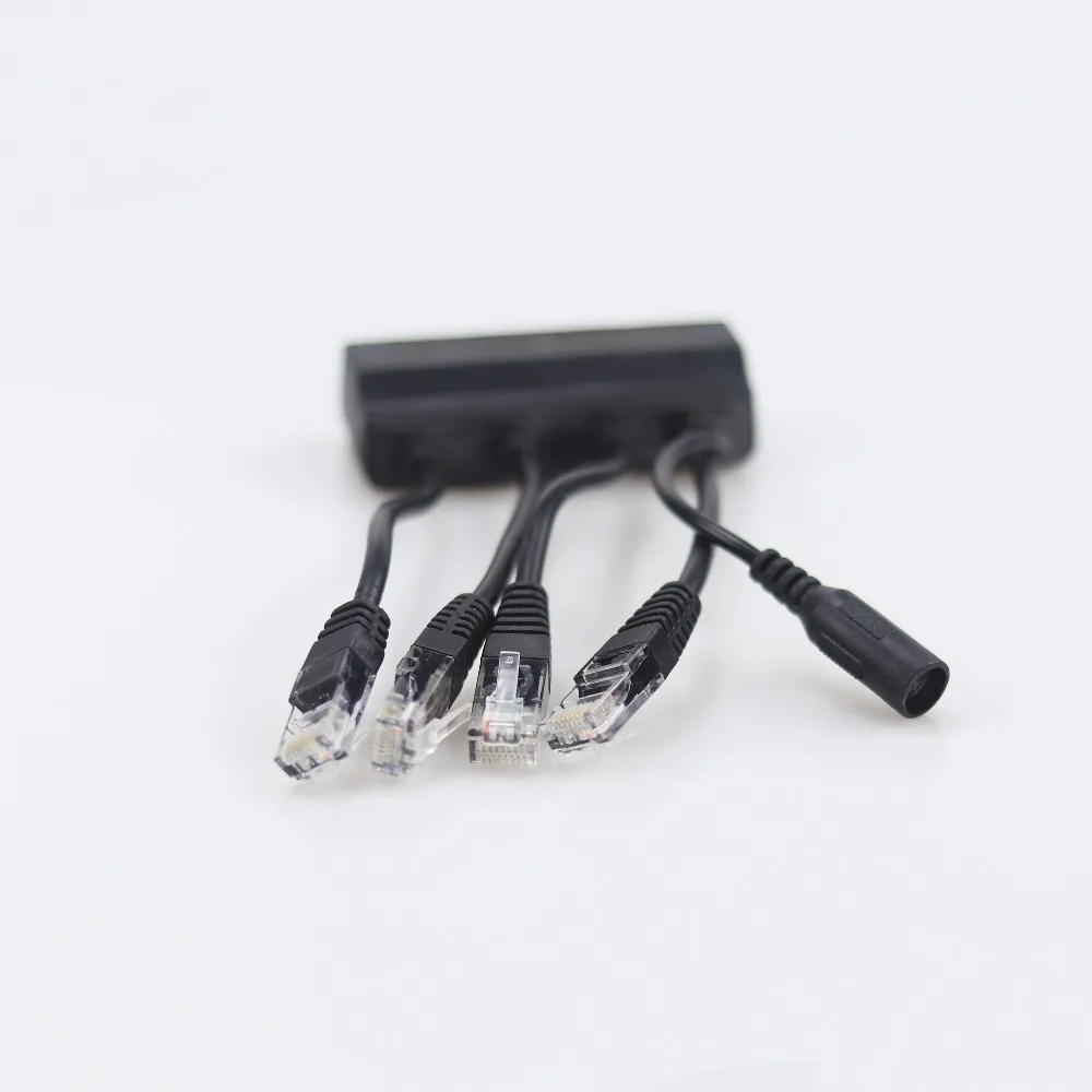 

4 Lan 1 Power Over Ethernet Midspan Injector Splitter 100M IEEE802.3at/af 12V/2A Wifi Router Switch Poe Splitter