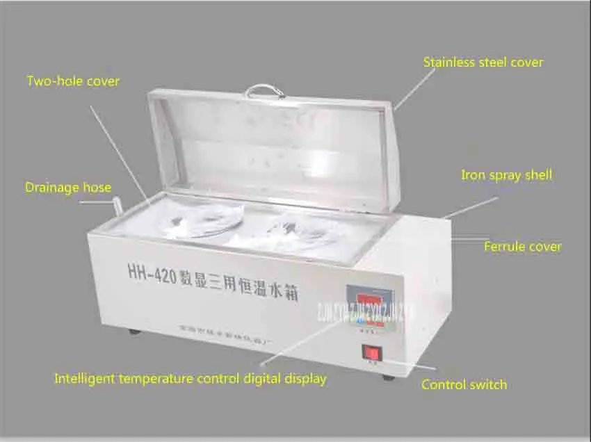 HH-420 с цифровым дисплеем, бак для воды с постоянной температурой, электрическое отопление, нержавеющая сталь, высокотемпературная дезинфицирующая водяная Ванна