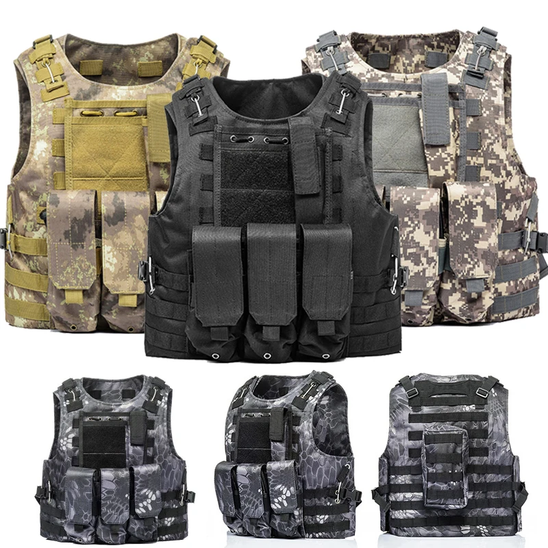 

Outdoor Hunting Military Tactical Vest Tmc Vest Airsoft Molle Hunting Vest Adjustable Assault Plate Carrier CS Shoulder Strap