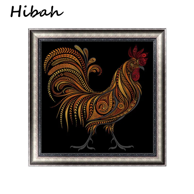 

5D Diy Diamond Painting "Rooster" 3D Diamond Painting Round Rhinestone Painting Diamond Embroidery Animal Home