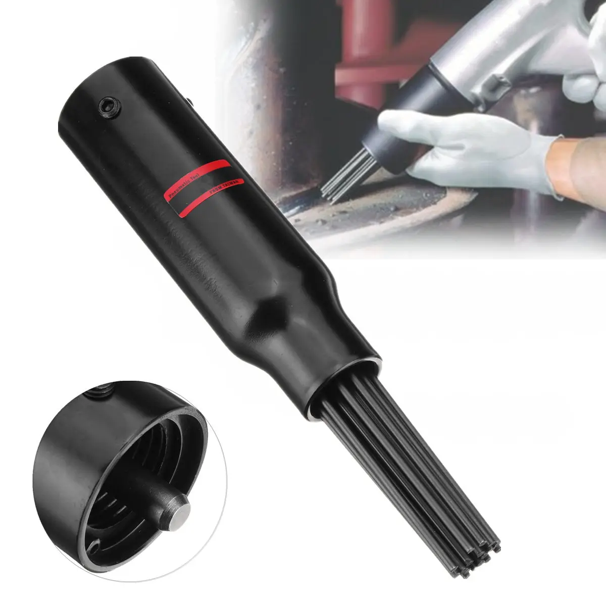 

2.9mm 19Pins Air Descaler Needle Tool Kit Fits Air Chisel Hammer Removes Paint and Rust Scaler Kit Air Rust Remover Slag Cleaner