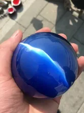 Venda quente asiático quartzo azul fundo olho de gato bola de cristal esfera 60mm + suporte