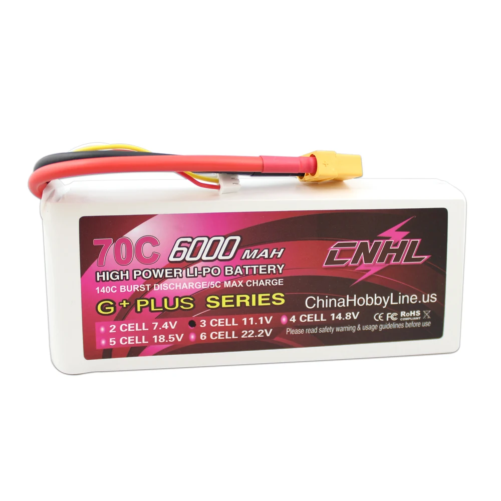 CNHL G PLUS LI PO 6000mAh 11 1V 70C Max 140C 3S Lipo Battery Pack for