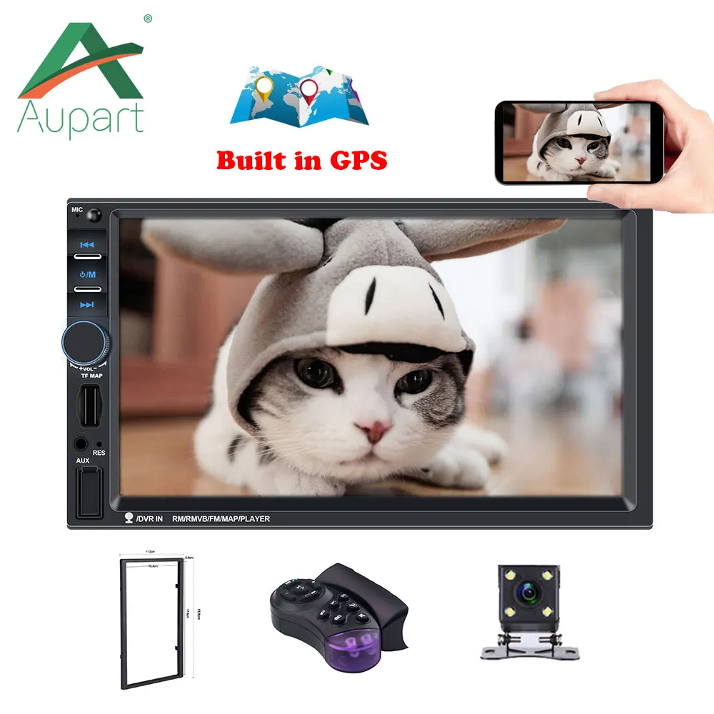 

HD 7" Autoradio 2 Din Car Radio Coche Recorder Touch Screen Car Audio Bluetooth MP5 Multimidio Player 7018B 2 din GPS Navigation