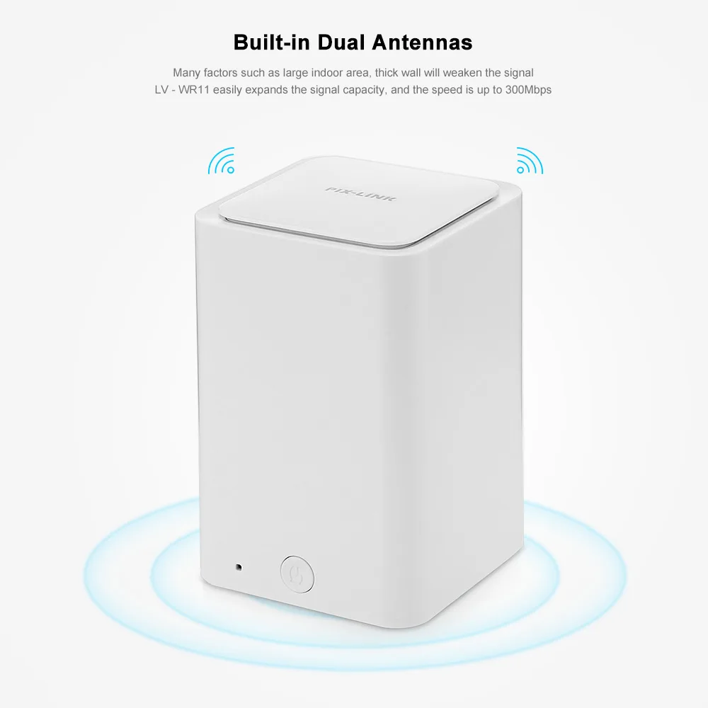 Newest 300Mbps WiFi Range Extender Wireless Router/Repeater/AP Mini Dual Network Built-in Antenna with RJ45 2 Port Wi-fi Router