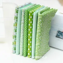 Buulqo 7 шт./лот 25*25 см зеленый 7 Ассорти предварительно срезанные жировые четверти пучок хлопок качественная ткань