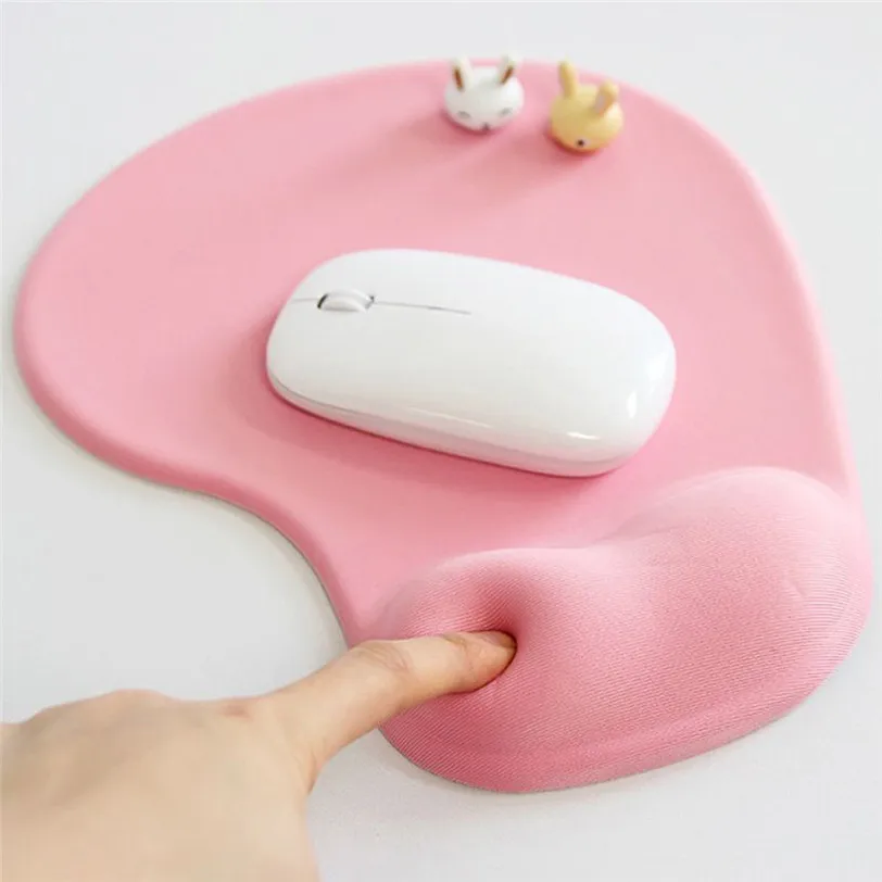 Игровой коврик для мыши мягкий силиконовый с подставкой запястья игрового ПК