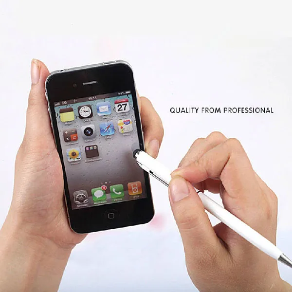 500 шт./лот высокое качество 2 в 1 шариковая ручка касания Stylus для Ipad Itouch Iphone 5 5S 6 7 для мобильного Tablet PC
