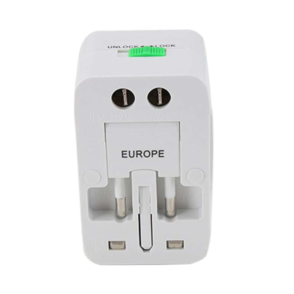 

Multifunction Dual Two Ports USB Universal Travel Adaptor Socket US/UK/AU/EU Plug All in one AC Power Converter