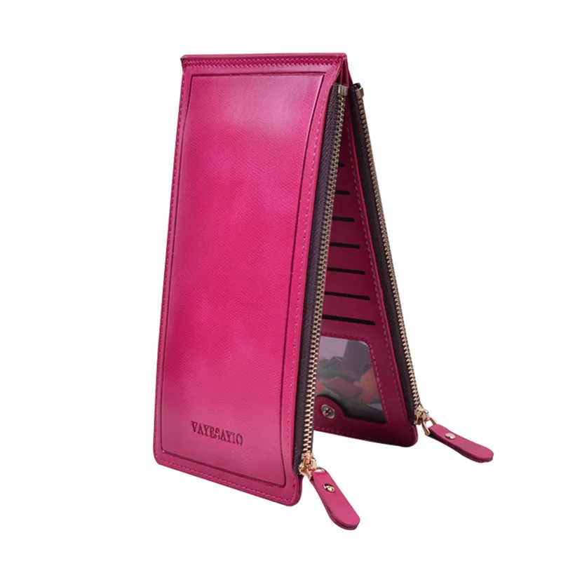  Long Zipper Women's Purse Leather Women Wallet 2016 New Real Womens Wallets And Purses For Female Carteras Mujer Card Holder 